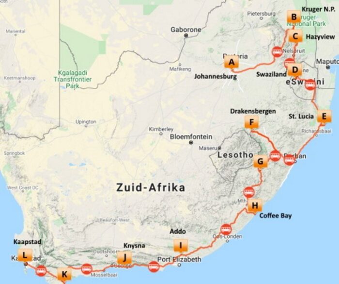 Op avontuur door Zuid-Afrika (21 dagen)acsi-reizen-Vroegboekkorting