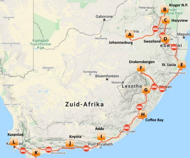 Op avontuur door Zuid-Afrika (21 dagen)acsi-reizen-Vroegboekkorting