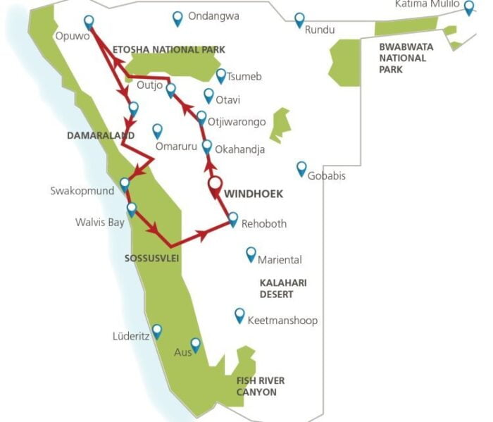 Ongerept Namibië (17 dagen)acsi-reizen-Vroegboekkorting