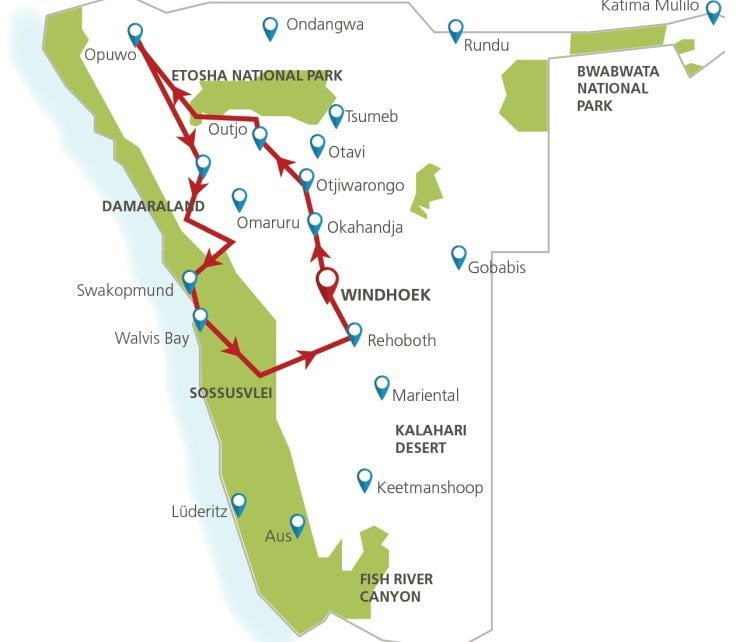 Ongerept Namibië (17 dagen)acsi-reizen-Vroegboekkorting
