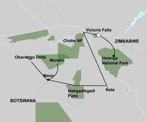 De Wildernis van Botswana & Zimbabwe (17 dagen)acsi-reizen-Vroegboekkorting